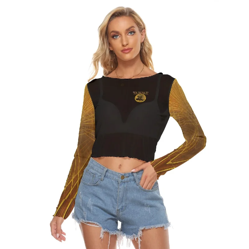 Yahuah-Tree of Life 02-03 Voltage Designer Cropped Slim Fit Long Sleeve Mesh T-shirt Graphic Embroidered Appliqued Yahuah-Tree of Life 02-03 Voltage Designer Cropped Slim Fit Long Sleeve Mesh T-shirt Graphic Embroidered Appliqued