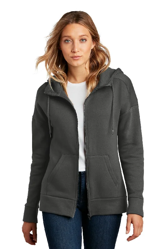 District Women's Perfect Weight Fleece Drop Shoulder Full-Zip Hoodie Hoodie with Pastel Soft Subtle District Women's Perfect Weight Fleece Drop Shoulder Full-Zip Hoodie Hoodie with Pastel Soft Subtle