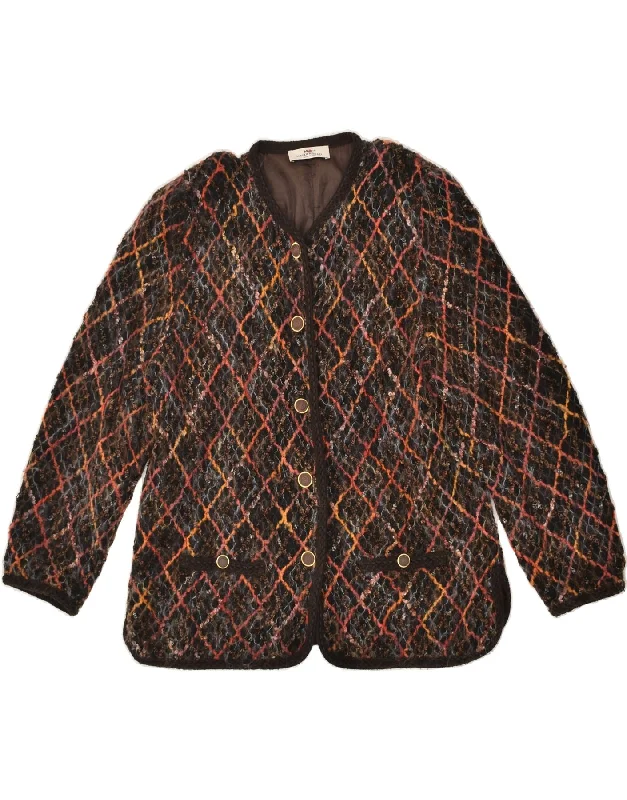 VINTAGE Womens 5 Button Blazer Jacket UK 14 Large Multicoloured Plaid Jacket Tartan Jacket Houndstooth Jacket VINTAGE Womens 5 Button Blazer Jacket UK 14 Large Multicoloured Plaid Jacket Tartan Jacket Houndstooth Jacket