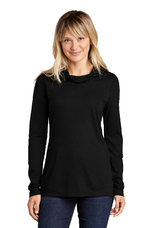 Sport-Tek Women's PosiCharge Tri-Blend Wicking Long Sleeve Hoodie Hoodie with Reflective Safety Nightwear Sport-Tek Women's PosiCharge Tri-Blend Wicking Long Sleeve Hoodie Hoodie with Reflective Safety Nightwear