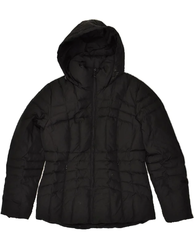 CALVIN KLEIN Womens Hooded Padded Jacket UK 14 Medium Black Polyester Trench Coat Raincoat Waterproof Jacket CALVIN KLEIN Womens Hooded Padded Jacket UK 14 Medium Black Polyester Trench Coat Raincoat Waterproof Jacket