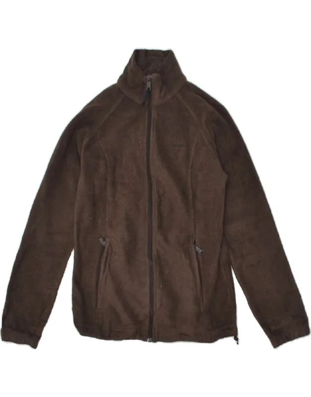 COLUMBIA Womens Fleece Jacket UK 10 Small Brown Polyester Stand-Up Collar Roll-Neck Collar Turtle Neck COLUMBIA Womens Fleece Jacket UK 10 Small Brown Polyester Stand-Up Collar Roll-Neck Collar Turtle Neck