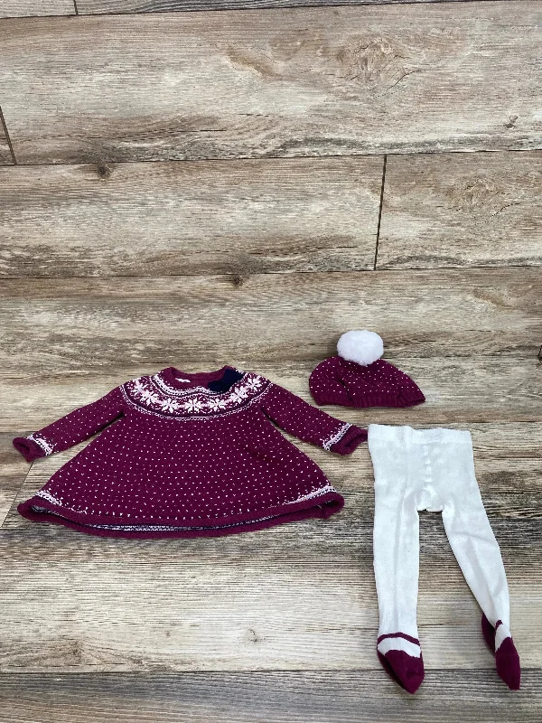 Max Studio 3pc Fair Isle Knit Sweater Dress Set Purple sz 3-6m Oversized Loose Flowy Max Studio 3pc Fair Isle Knit Sweater Dress Set Purple sz 3-6m Oversized Loose Flowy