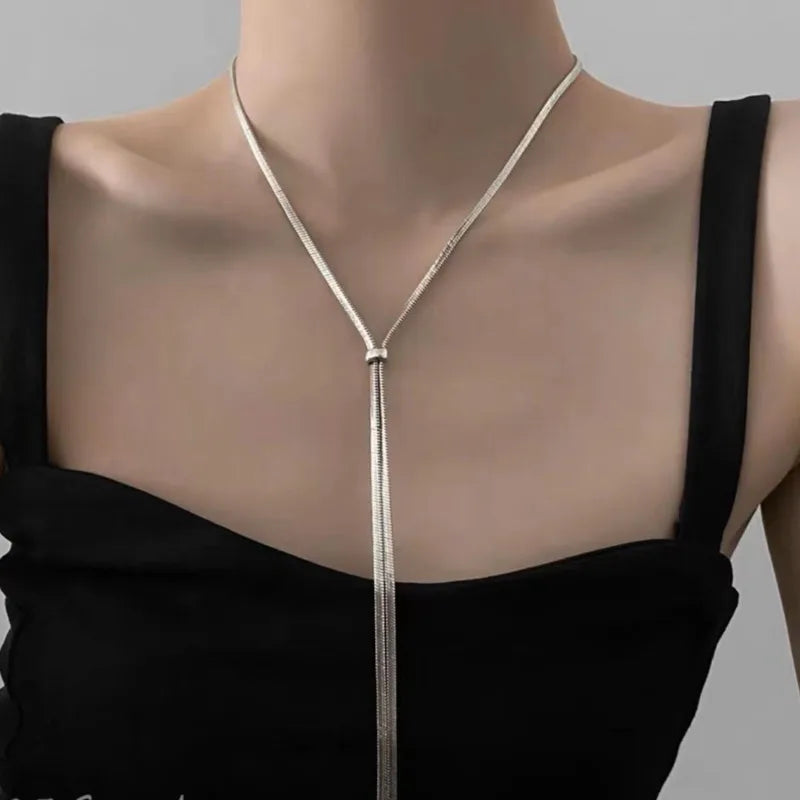 Lunivop Popular Geometric Sweater Box Chain Female Long Necklace For Women Adjustable Fine Jewelry Wedding Party Birthday Gift Layered Multi-layer Single Layer Lunivop Popular Geometric Sweater Box Chain Female Long Necklace For Women Adjustable Fine Jewelry Wedding Party Birthday Gift Layered Multi-layer Single Layer