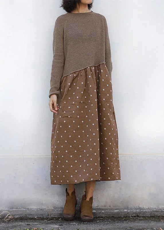 Cozy brown Sweater Wardrobes Quotes o neck tunic patchwork knitwear Cable Knit Ribbed Knit Lace Knit Cozy brown Sweater Wardrobes Quotes o neck tunic patchwork knitwear Cable Knit Ribbed Knit Lace Knit