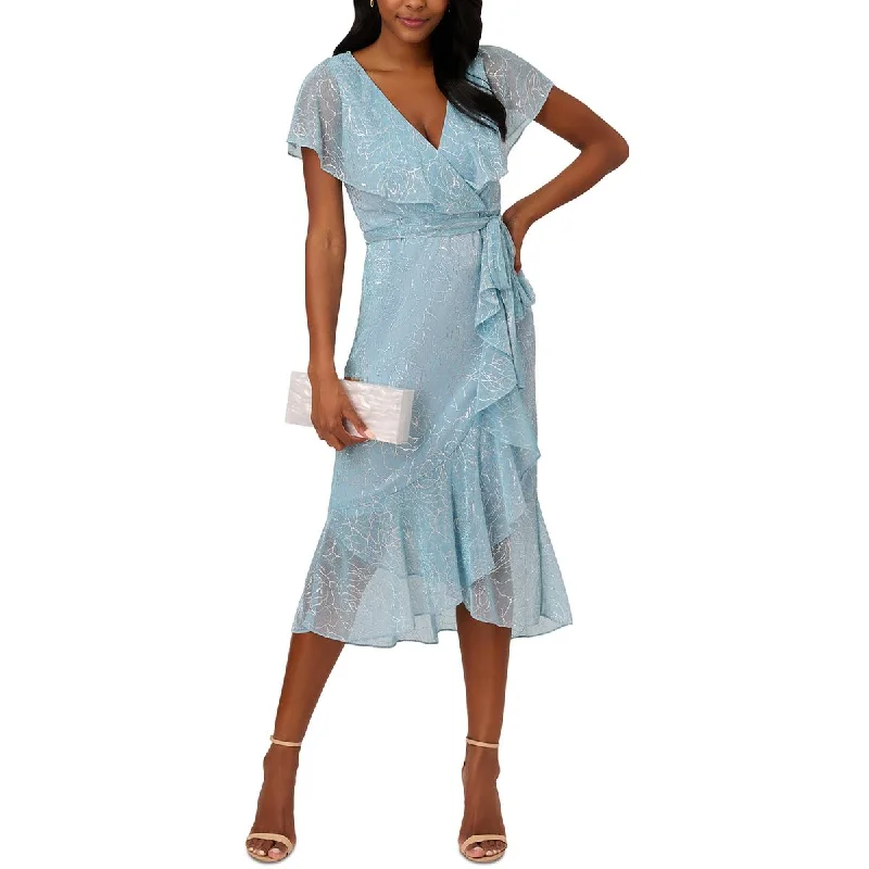 Adrianna Papell Womens Metallic Sheer Cocktail and Party Dress Tunics Corduroy durable Adrianna Papell Womens Metallic Sheer Cocktail and Party Dress Tunics Corduroy durable